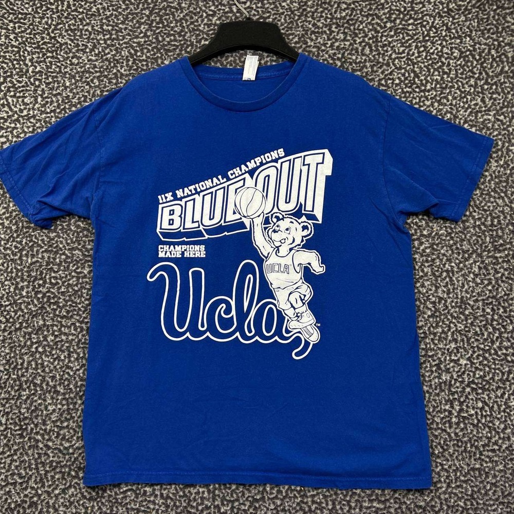 Yazbek UCLA Bruins Blue Out 11x National Champions Graphic Shirt Large